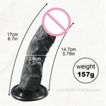 Realistic Dildo for Women Silicone Beginner G-spot Anal Stimulation Dildo with Strong Suction Cup for Adult Sex Toy Masturbator