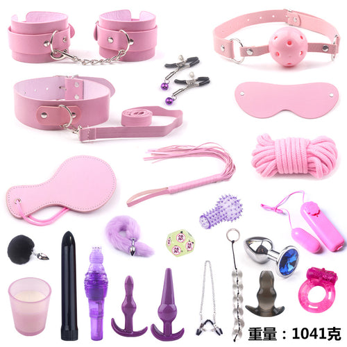 Bondage Set 23 Piece Set Husband and Wife Sex Flirting Adult Sex Toys Wholesale Alternative Toys