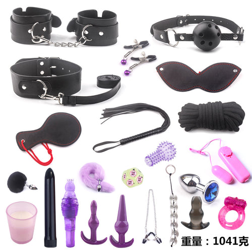 Bondage Set 23 Piece Set Husband and Wife Sex Flirting Adult Sex Toys Wholesale Alternative Toys