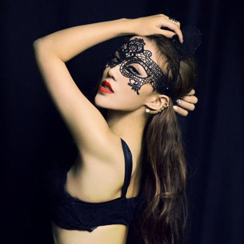 Nightclub Passion Lace Queen Mask Hollow Goggles Erotic Lingerie Uniform Accessories Supplies Clothes Accessories