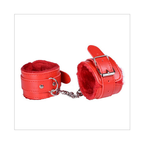 Bondage jouets bijoux exotiques nouveau PU fourrure mouchoir cheville poignets Sexy Fun accessoires sexe menottes jouets sexuels Furry lit flou
