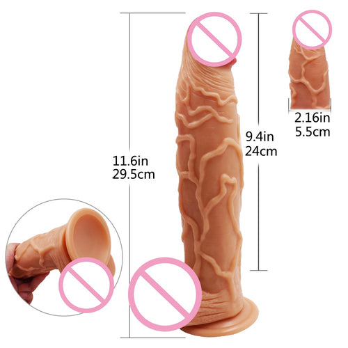 29.5/5.5cm Huge Dildo Strapon Big Penis with Suction Cup Sex Toys for Women Thick Giant Anal Butt Plug Realistic Dildos