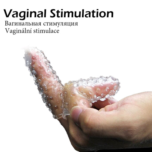 2Pcs Sex Finger Sleeves Clitoris Vibrator Sex Toys For Woman Stimulator Vagina Strapon Sex Erotic Adults Products For Couples