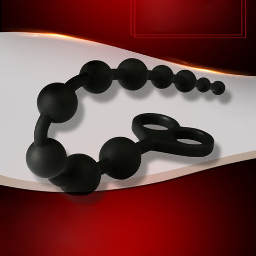 34cm Silicone Big Small Beads Butt Plug Manual Anal Plug Toy Strapon Dildo Male Prostate Massager Anal Sex Toys For Gays/Couple