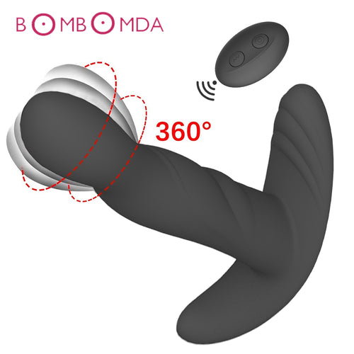 360 Degree Rotation Dildo Vibrator For Men Prostate Massage Anal Plug Remote Control Vibrator Butt Plugs Adult Sex Toy For Women
