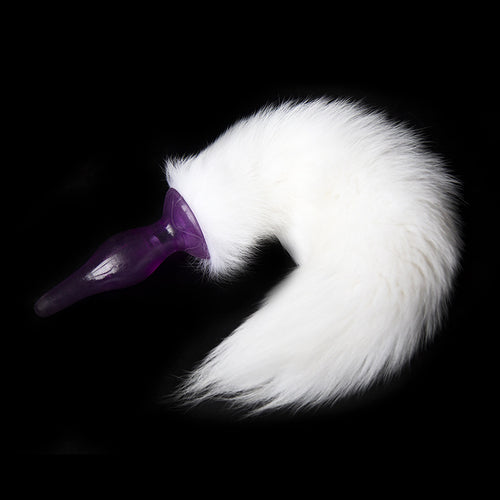 Fox Tails Fantasy Soft Silicone Anal Plug Fetish Snow BDSM Flirt Puppy G-spot Stimulate Anus Cosplay Game Sex Toys For Couple
