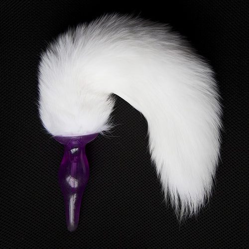 Fox Tails Fantasy Soft Silicone Anal Plug Fetish Snow BDSM Flirt Puppy G-spot Stimulate Anus Cosplay Game Sex Toys For Couple