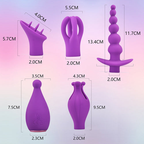 5 in 1 G spot Dildo Vibrator Sex Toys for Woman Adult Nipple Clitoris Stimulator Anal Butt Plug Tongue Oral Sex Masturbators Cup