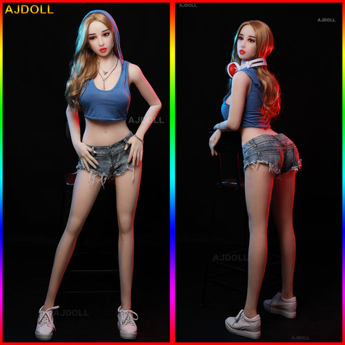 AJDOLL 152cm Sex Doll Realistic Europe Fashion Beauty Lifelike Big Breast Adult Vaginal Anal Oral TPE with Skeleton Sex Toys