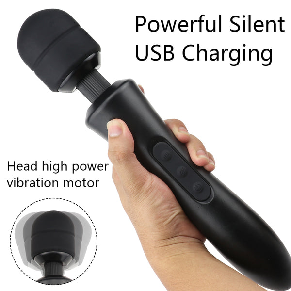 AV Wand Vibrator 10 Modes Body Massage Powerful Magic Wand USB Rechargeable Strong Vibration Sex Toys for Women
