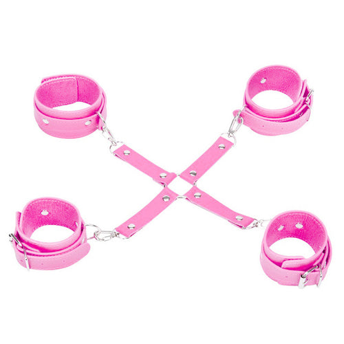 Adjustable Leather Handcuff Ankle Cuff BDSM Bondage Sex Restraints Adult Bondage Exotic Lingerie Accessories Sex Toys For Couple