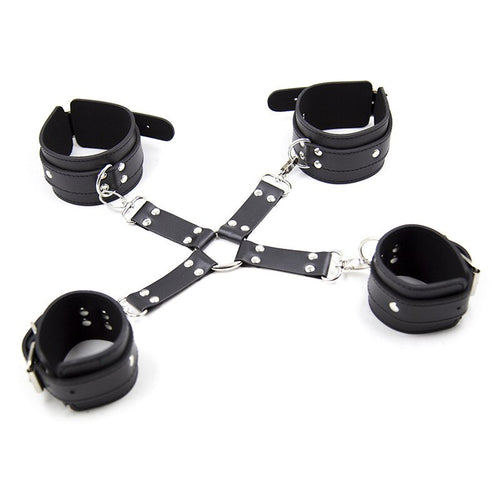 Adjustable Leather Handcuff Ankle Cuff BDSM Bondage Sex Restraints Adult Bondage Exotic Lingerie Accessories Sex Toys For Couple