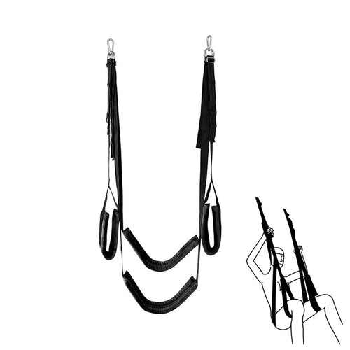 Adjustable PU Leather BDSM Bondage Door Slam Sex Swing Slave Love Fetish Open Leg Spreader Toys for Adult Women Men Couple Games