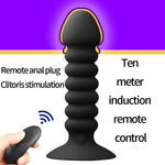 Anal Plug Bead Dildo Vibrator with Suction Cup Remote Control Butt Plug Male Prostate Clitoris Massager Adult Sex Toys for Women