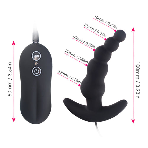 Anal Plug Butt Vibrator Anal Beads Male Prostate Massager Masturbator Suction Cup Realistic Dildo Remote Anal Sex Toys for Adult