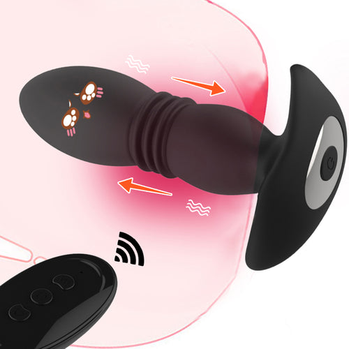Anal Vibrator Wireless Remote Control Telescopic Dildo Vibrator  Male Prostate Massager Butt Plug Vibrator Anal Sex Toys For Men