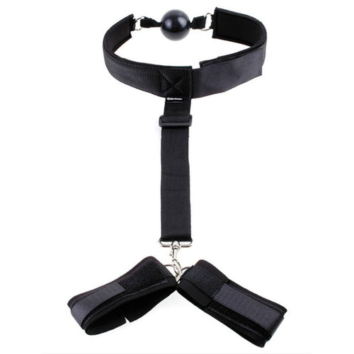 Bdsm Bondage Set Women's Erotic Sexy Lingerie Rotic Costume For Sex Games Toys For Adults Gag Of Open Restraints Neck Handcuffs