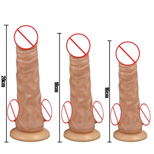 Black Wolf Multi Size Flesh Dildo Realistic with Suction cup ,Sucker Big Artificial Penis for Women Sex Toys,Adult Sex Product