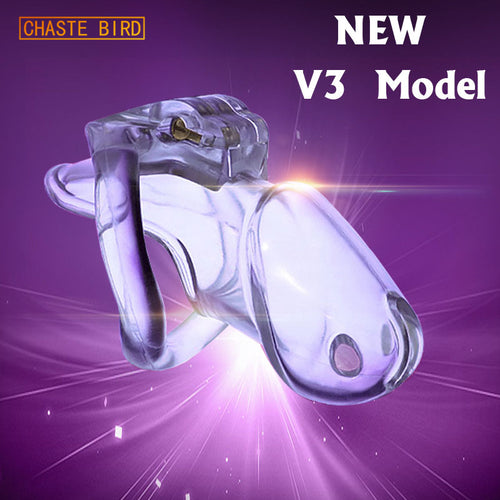 Chaste Bird Amazing Price Male Bio-sourced Resin Chastity Device Cock Cage HT V3 Belt With 4 Penis Rings Adult Sex Toys A380