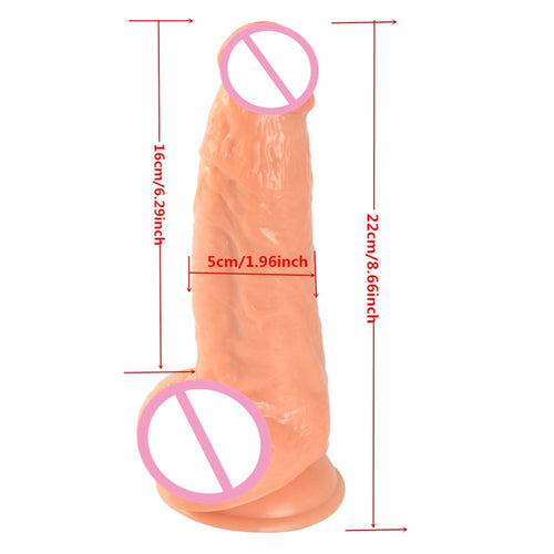 Dildo huge realistic big black dick imitation penis imitator for sex falos 22x5cm phalos masturbation silicone wear adult toys