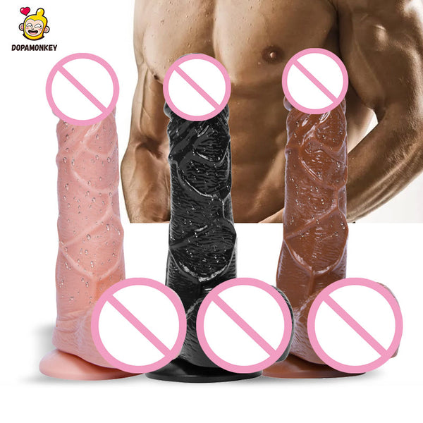 Lazadasextoys Realistic Dildo Erotic with Suction Cup Sex Toys for Woman Flexible Penis Big Realistic Dildo Penis Sex Toy
