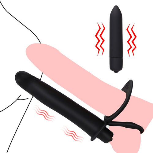 Double Penetration Strap on Anal Vibrator For Couples Dildo Vibrator Anus Plug G Spot Vibrator Intimate Adult Sex Toys for Woman