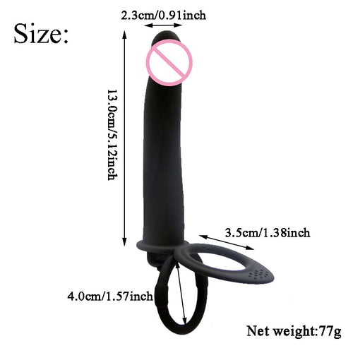 Double Penetration Vibrator Sex Toys Penis Strapon Dildo Vibrator, Strap On Penis Anal Plug for Man, Adult Sex Toys for Beginner