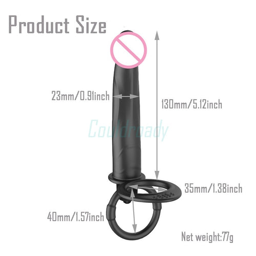 Double Penetration Vibrator Sex Toys Penis Strapon Dildo Vibrator, Strap On Penis Anal Plug for Man Adult Sex Toys for Beginner