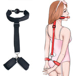 Erotic Sex Toys For Woman Couples Mouth Gag Handcuffs For Sex BDSM Bondage Restraint Collar Fetish Slave Adult Game Sex Products