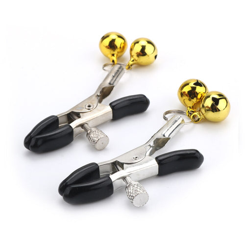 Exotic Accessories Gold Chain Fetish Nipple Clamp With Chain Sex Toys BDSM Breast Nipple Shaking For Couple Body Jewelry Small Bell
