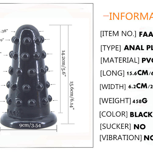 FAAK Big anal plug beads anal dildo raised dots sex toys for women men huge butt plug anus massage vagina stimulate sex shop
