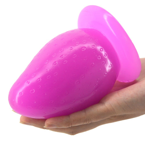 FAAK Big anal plug with suction cup strawberry butt plug anus massage partical huge 3" thick anal stuffed stopper sex toys