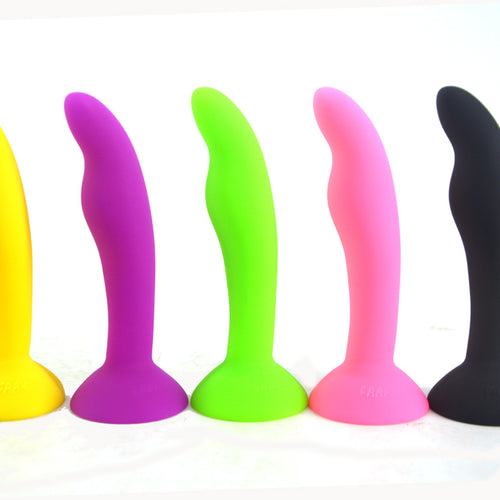 FAAK Fluorescent silicone anal plug mini butt plug anal sex products G spot stimulate masturbator suction anal dildo sex shop
