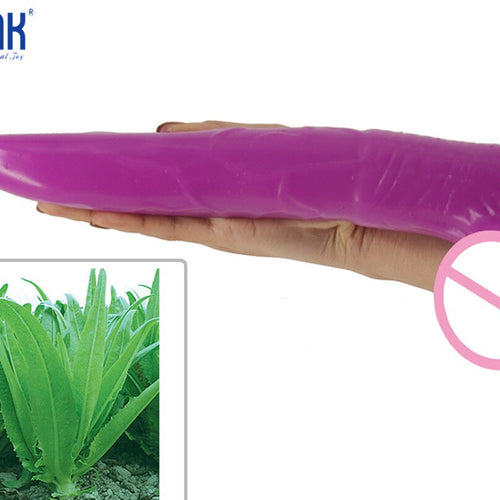 FAAK Fruit Vegetable Design A piece of Lettuce Anal Ass Insert Deer Testicle Dildo Long Insertable Animal Penis for Sex Fantasy