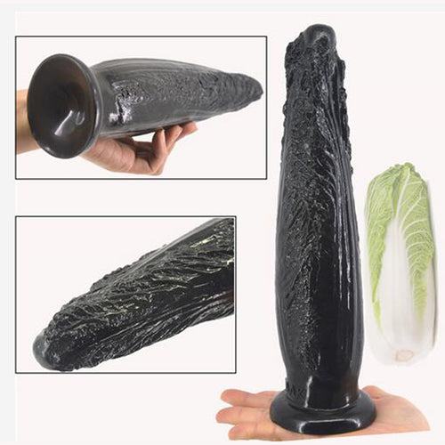 FAAK Long anal dildo butt plug suction cup Chinese Cabbage design dildo sex products anal plug penis sex toys women man sex shop