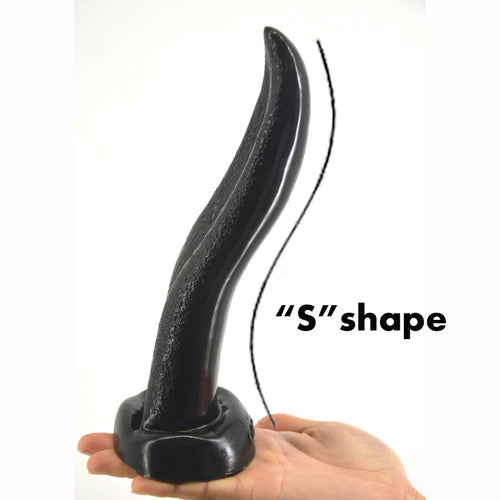 FAAK S shape tongue dildo suction cup g-spot stimulate anal plug matte surface anal dildo sex products butt plug insert stopper