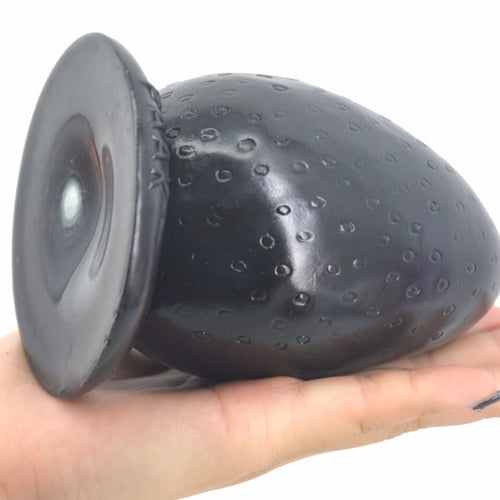 FAAK Strawberry anal plug anus stuffed stopper big butt plug with suction cup rough surface sex toys women man anal expansion