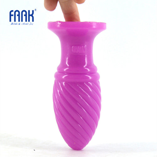 FAAK flagship promotion cheap screw thread icecream anal plug dildo woman butt pussy stimulate sex toy man fetish doll product