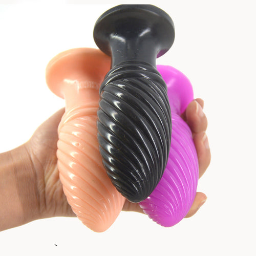FAAK Promotion Cheap Anal Plug Screw Thread Butt Stopper Dildo Woman Butt Pussy Stimulate Sex Toy for Women Erotic Fetish