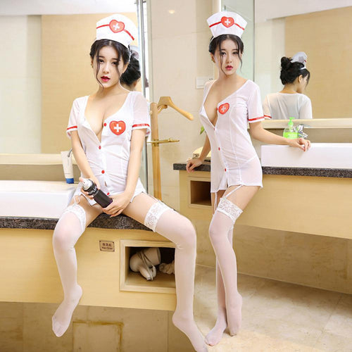 Fashion Female Exotic Costume Adult Women Nurse Doctor Fancy Dress Costumes Cosplay Outfit Lingerie