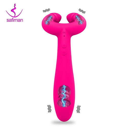 G-Spot Rabbit 3 Motors Dildo Vibrator Sex Toys for Women Men Adult Couples Silicone Clitoris Vagina Penis Stimulator Massager