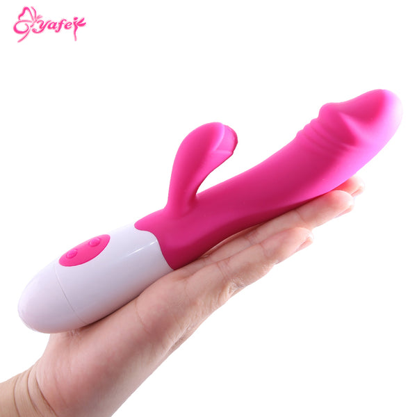 G spot Dildo Rabbit Vibrator, Dildo vibrator Dual Vibration Waterproof Female Vagina Clitoris Sex toy for Women Adult Sex Toys