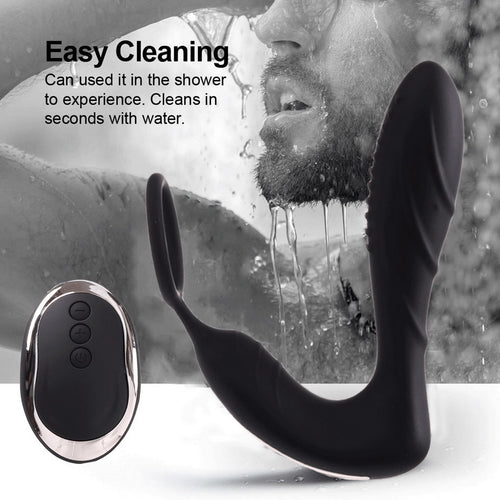 HIMALL Wireless Remote Control Male Prostate Massager Silicone Anal Vibrator 10 Speed Butt Plug Sex Toys for Men Masturbator