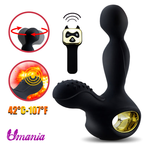 Heating Prostate Massage Butt Plug 3 Modes Rotating 10 Modes Vibration Silicone Wireless Remote Anal vibrator Sex Toys For Men