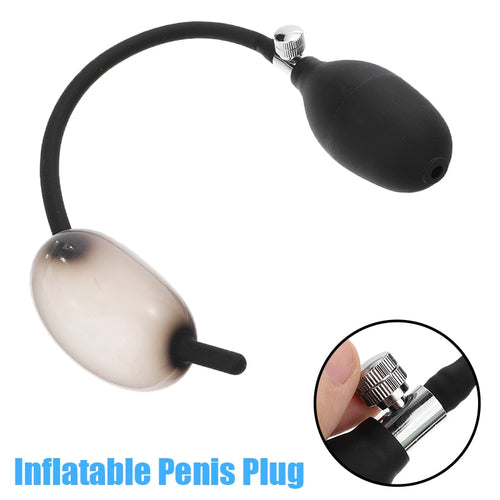 Inflatable Silicone Penis Plug Long Stretcher Urethral Sounds Dilators Male Urethral Catheter For Men Gay Adult Products