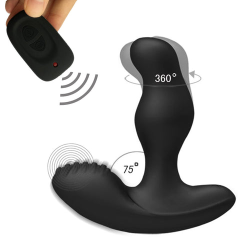 Levett Caesar USB Charging 360 Degree Rotation Male Prostate Massager Butt Plugs G-Spot Prostata Vibrator for Men Anal Sex Toys