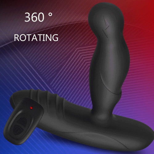 Levett Male Prostate Massager 16+3Modes Rotating Vibrating  Electric Perineum Stimulator Heating Butt Plug Anal Sex Toys for Men