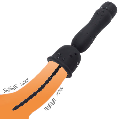 Long Beads Shape Powerful Urethral Vibrator Male Masturbator Silicone Vibrating Penis Plug Urethral Sound Catheter Penis Dilator