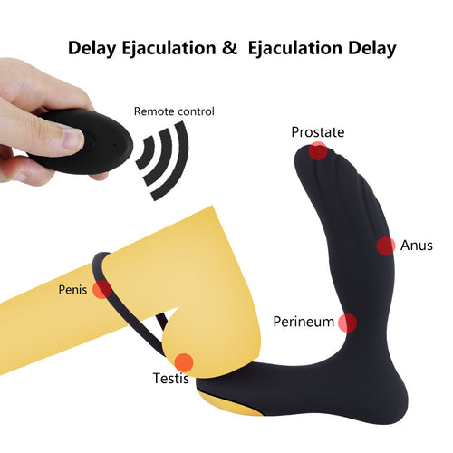 Male Prostate Massage Vibrator Anal Plug Silicone Waterproof Prostata Stimulator Butt Delay Ejaculation Ring Toy For Men