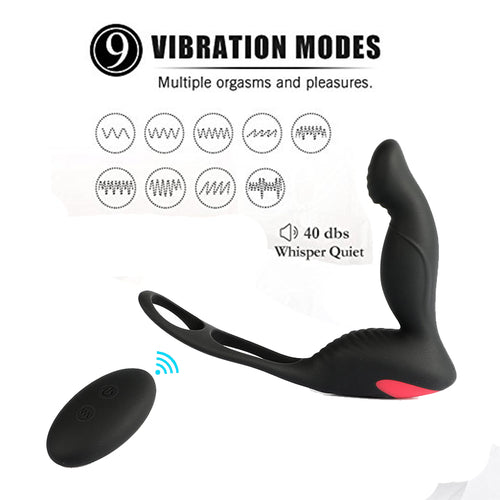 Male Prostate Massage Vibrator for men Wireless Remote Control Anal Vibrator Silicone Penis Delay Ejaculation Ring Adult Sex Toy